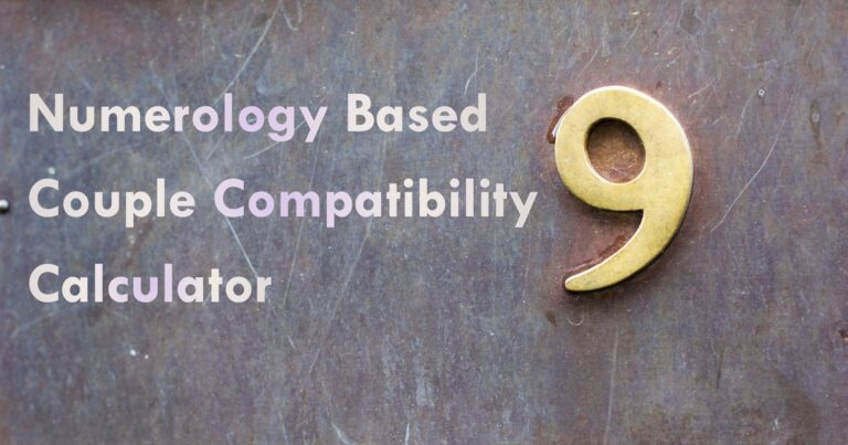 Numerology Based Couple Compatibility Calculator